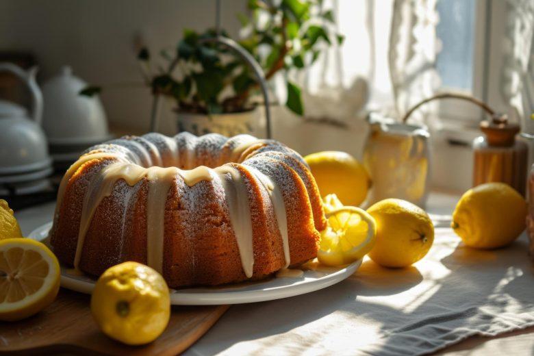 Bolo de limão com coco