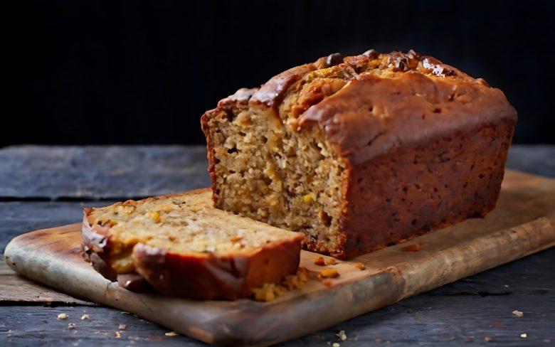 Bolo de maçã integral com aveia e passas