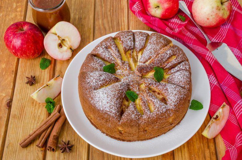 Bolo especial de maçã com canela