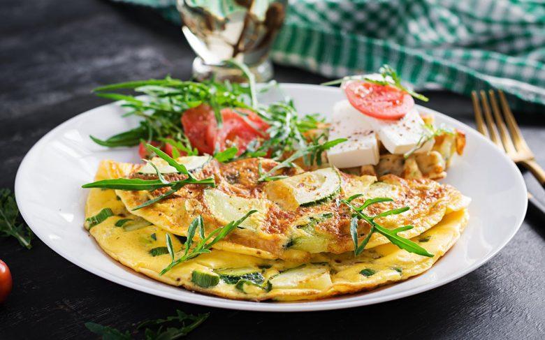 Omelete light de abobrinha