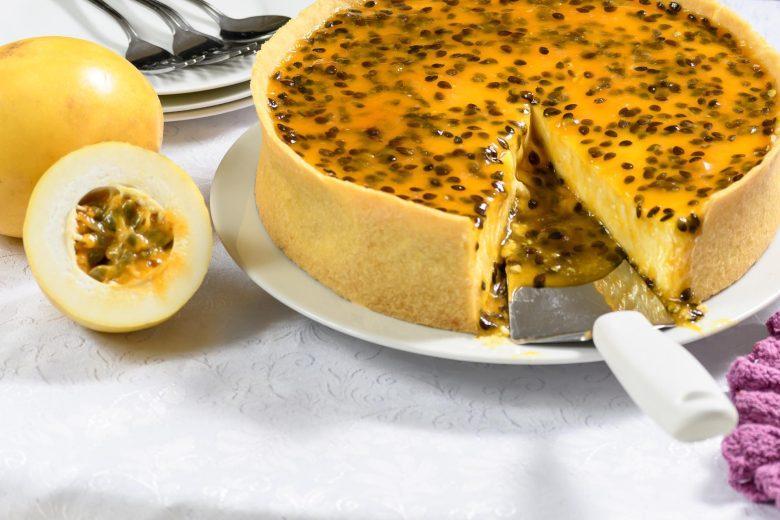 Torta prática de maracujá