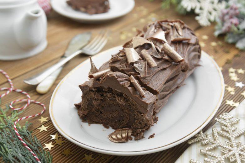 Rocambole de mousse de chocolate