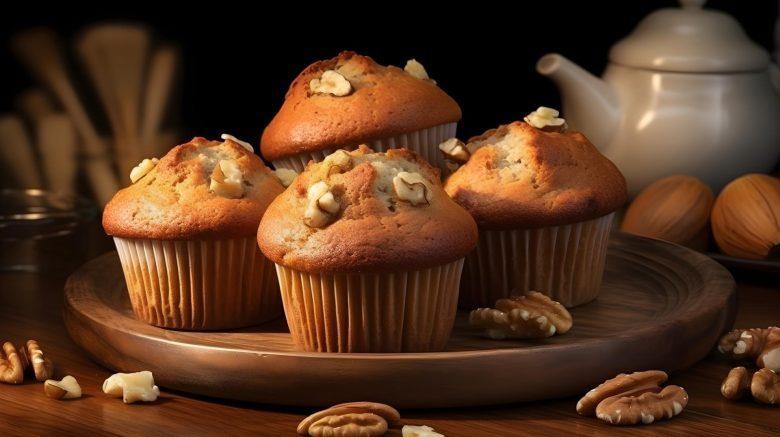 Muffin de nozes e ameixa