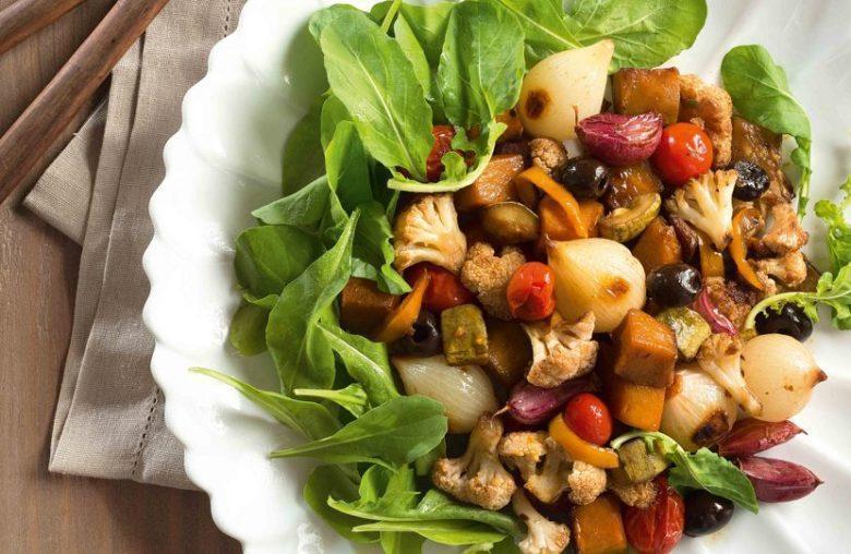 Salada morna de legumes