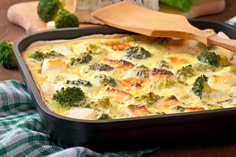 Quiche de brócolis com requeijão
