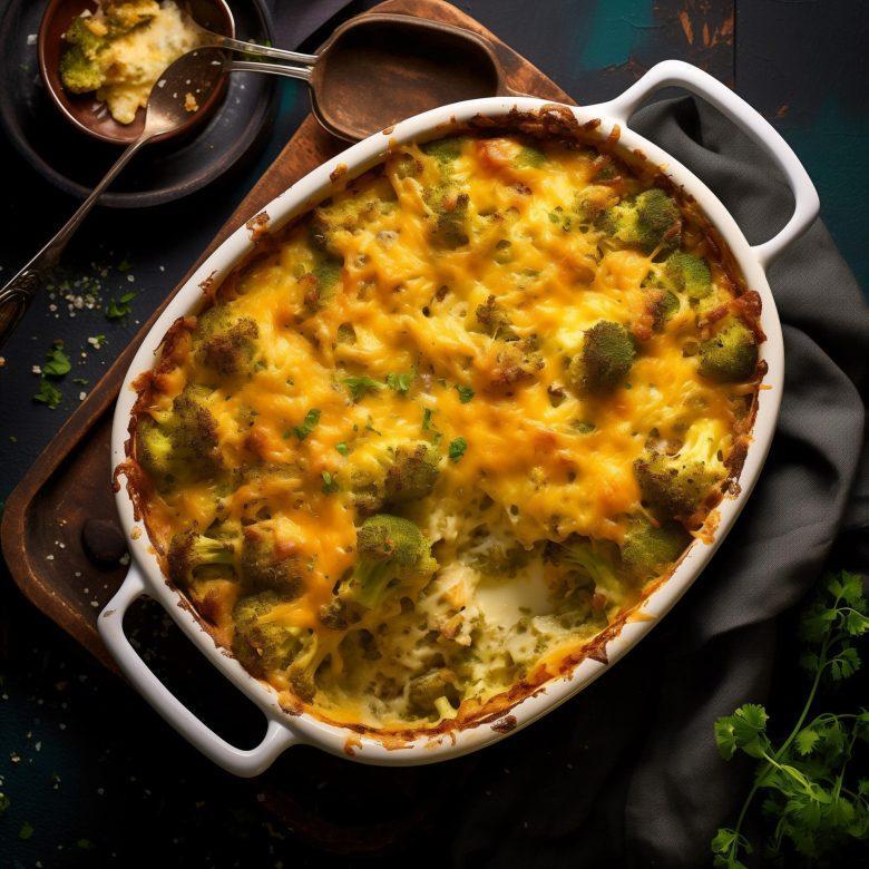 Macarrão de brócolis gratinado