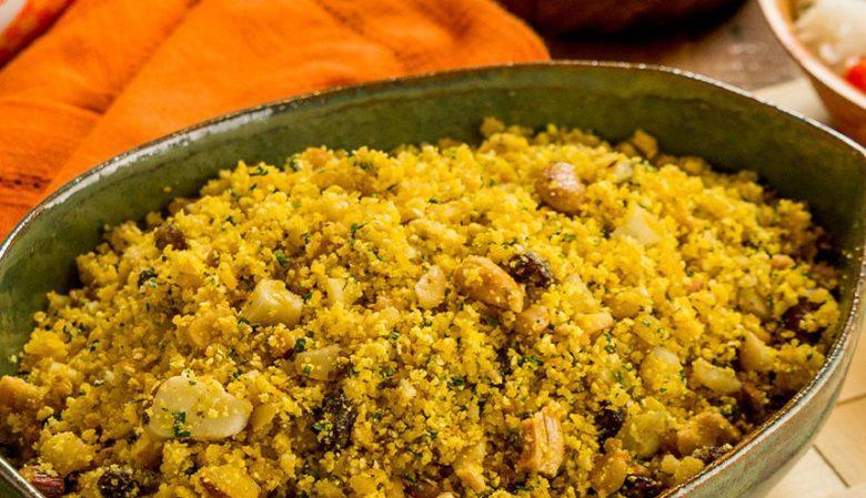 Farofa com nozes e castanhas