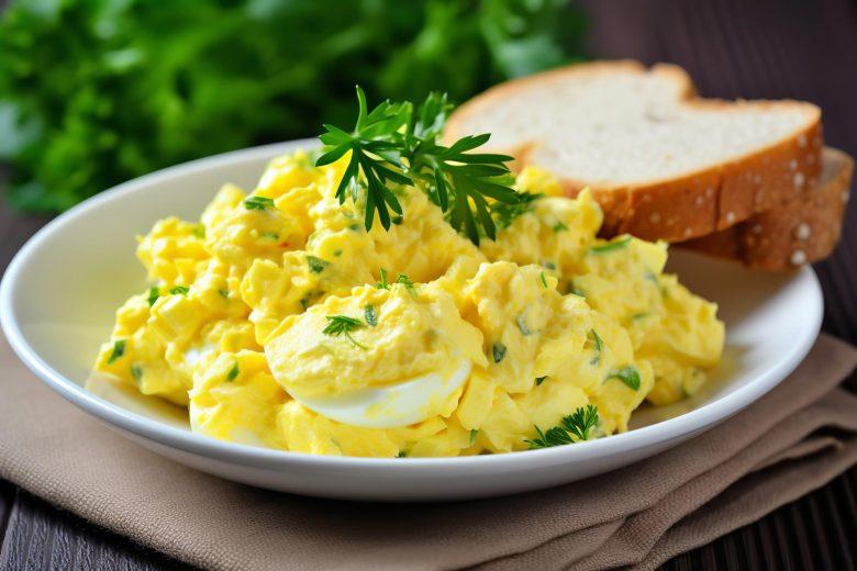 Salada de maionese com ovos de codorna