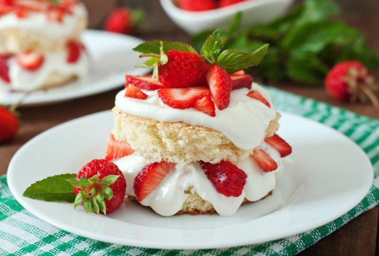 Pão de ló com morango