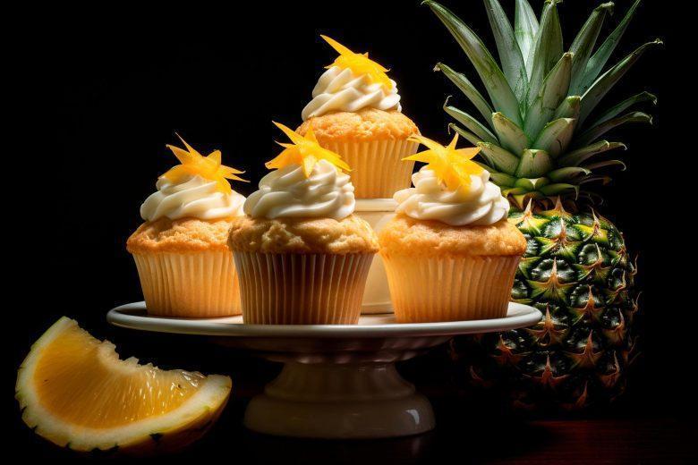 Muffin de manga, abacaxi e maple