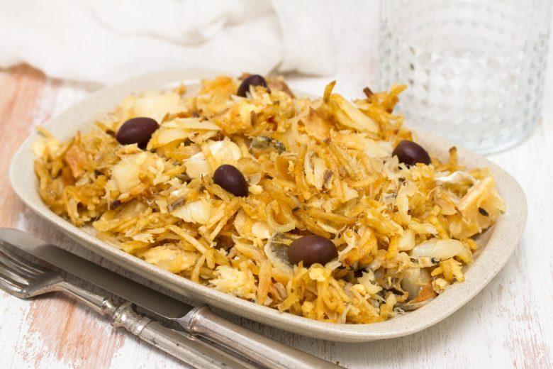 Bacalhau assado com batata