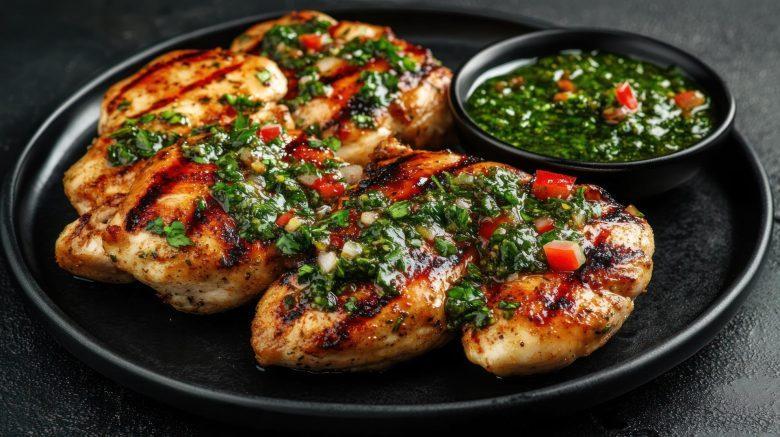 Filé de frango ao molho de salsa