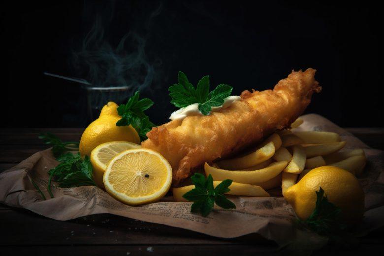 Peixe empanado com batata palha