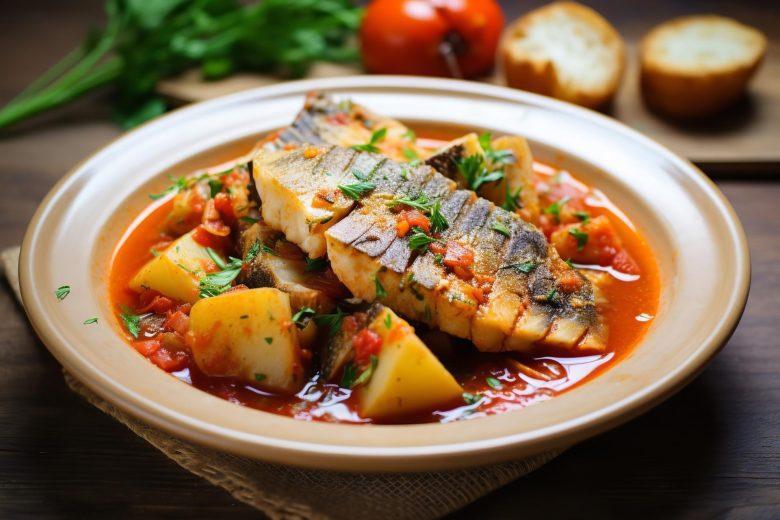 Filé de peixe ensopado