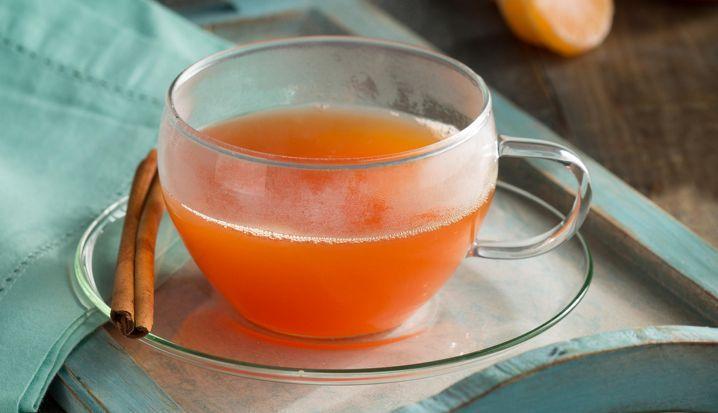 Chá de hibisco, tangerina e canela
