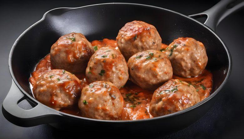 Almôndega de frango com molho rosé