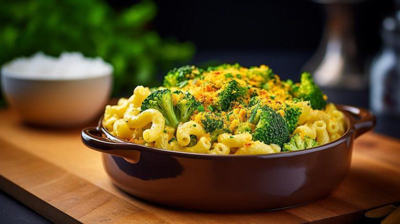 Macarrão com brócolis ao forno