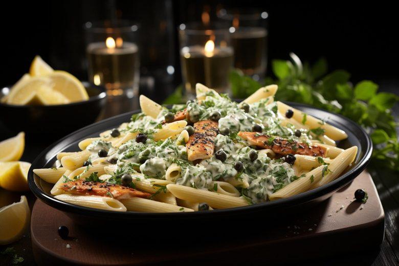 Penne ao molho de gorgonzola na panela de pressão
