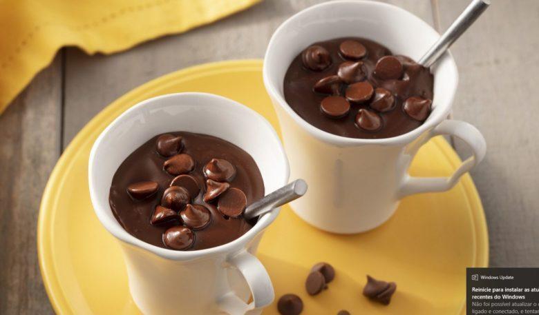 Chocolate quente crocante
