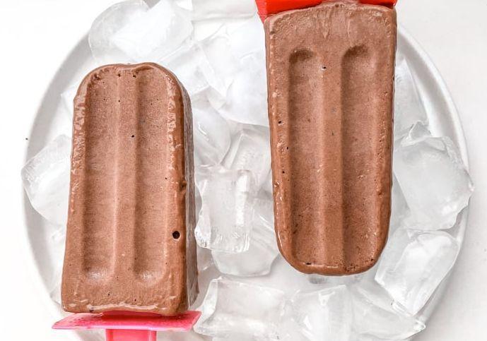 Picolé de Whey Protein de chocolate