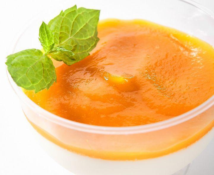 Flan de manga com gengibre