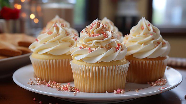 Cupcake de baunilha com glacê