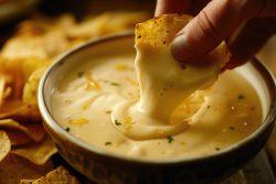 Fondue de queijo com leite