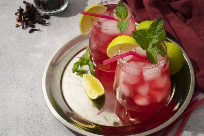 Pink lemonade com hibisco