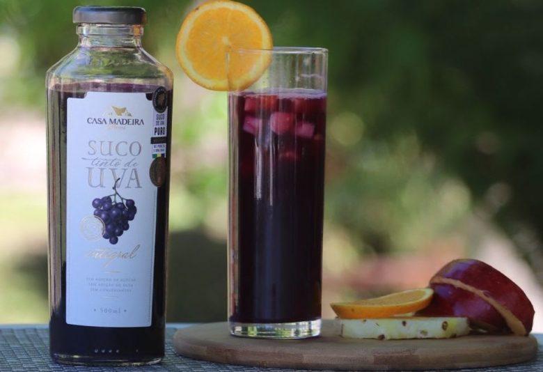 Sangria de suco de uva integral