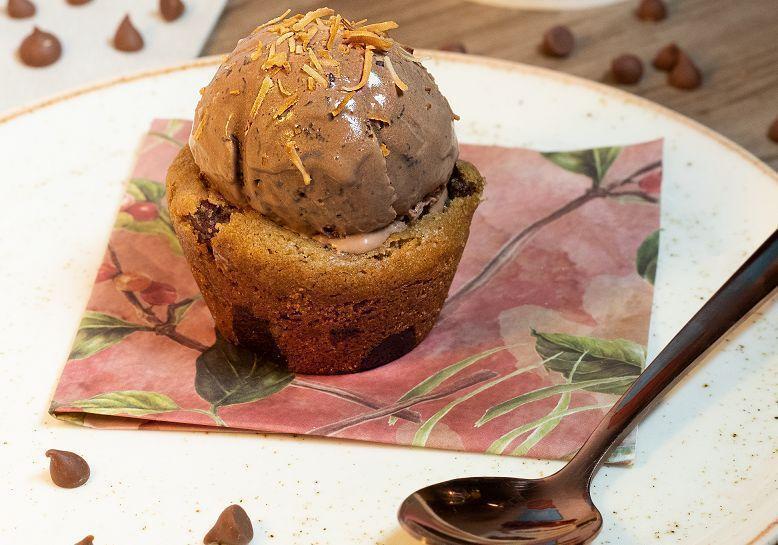 Cestinha de cookie de chocolate belga
