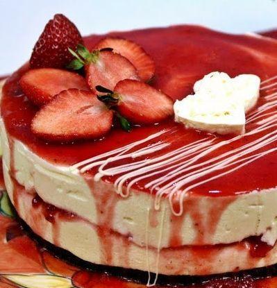 Cheesecake de morango gourmet