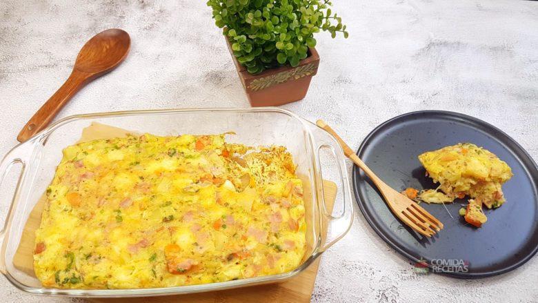 Omelete de forno com legumes