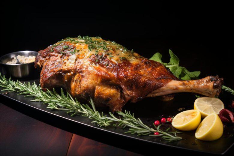 Perna de cabrito com salsinha