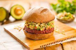 Burguer de vegetais com guacamole