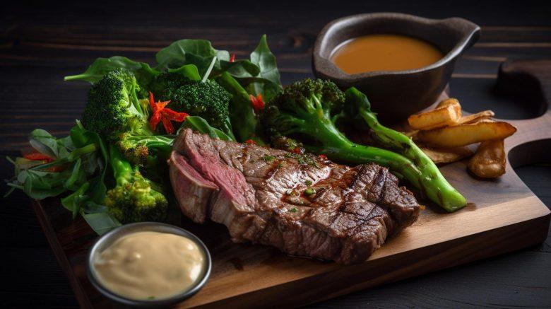 Bife com molho ao conhaque