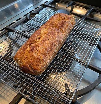 Pão de banana saudável
