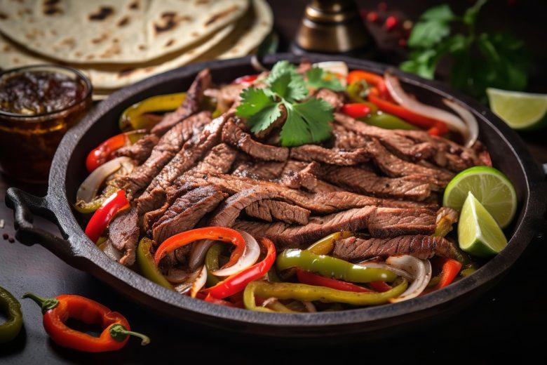 Salada de carne com pimentão