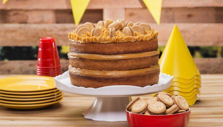 Bolo de churros com biscoito
