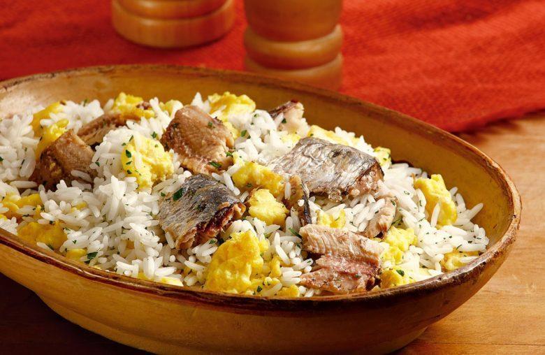 Arroz especial de forno com sardinha