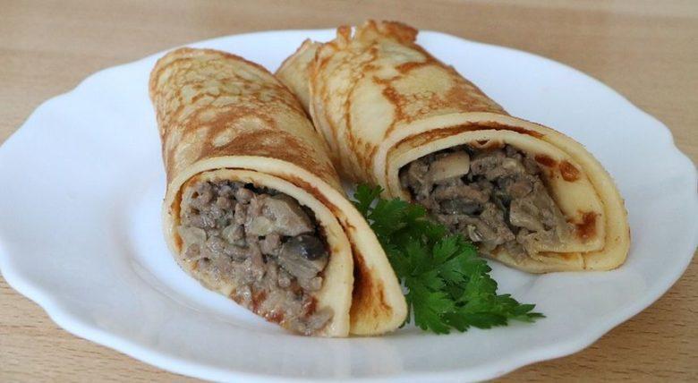 Crepe de cogumelo