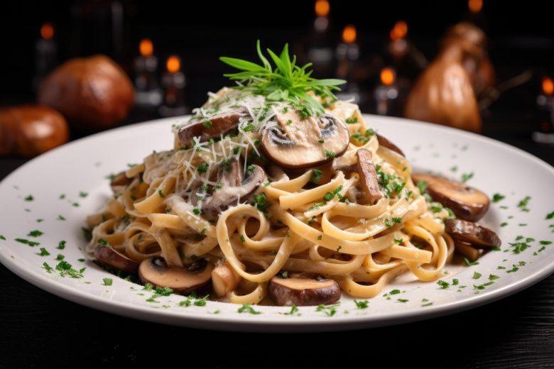Talharim com funghi secchi