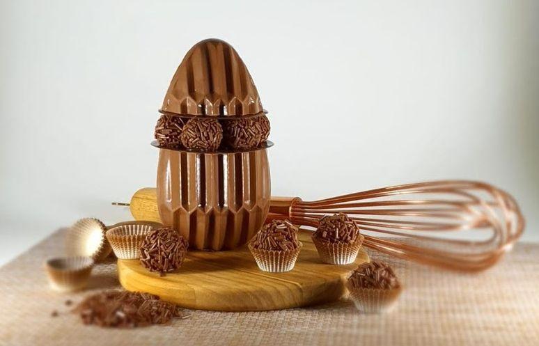 Ovo de copo ao creme de brigadeiro