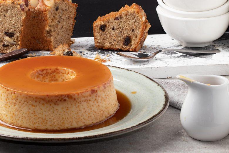 Pudim com calda de caramelo
