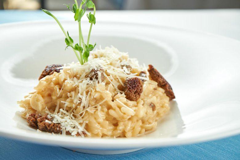 Risoto com trufa e queijo de cabra
