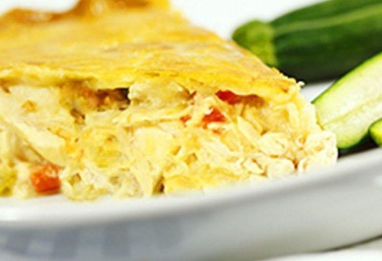 Torta de frango com creme