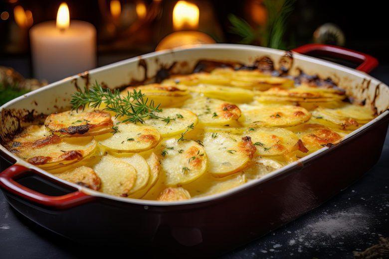 Batata gratinada ao leite