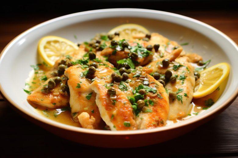 Peixe-espada com alcaparras