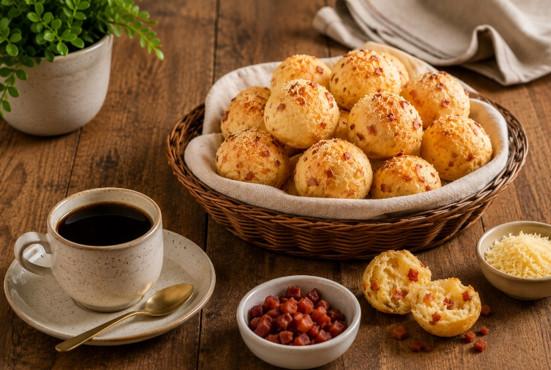 Pão de queijo com bacon