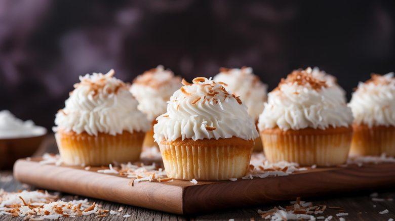 Cupcake de fubá com coco