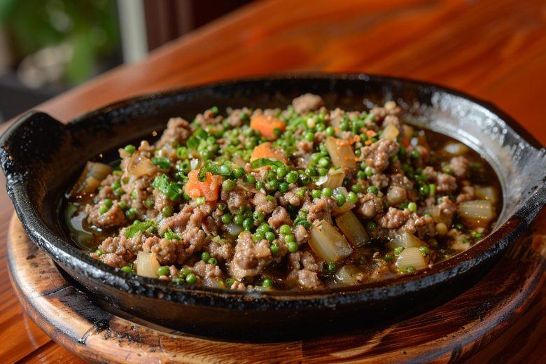 Carne moída com ervilha-torta